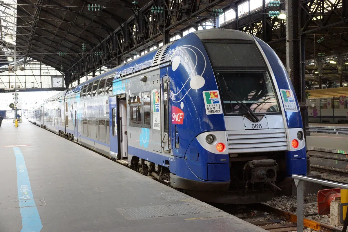 Paris Saint-Lazare station, where trains leave for Normandy from Paris
